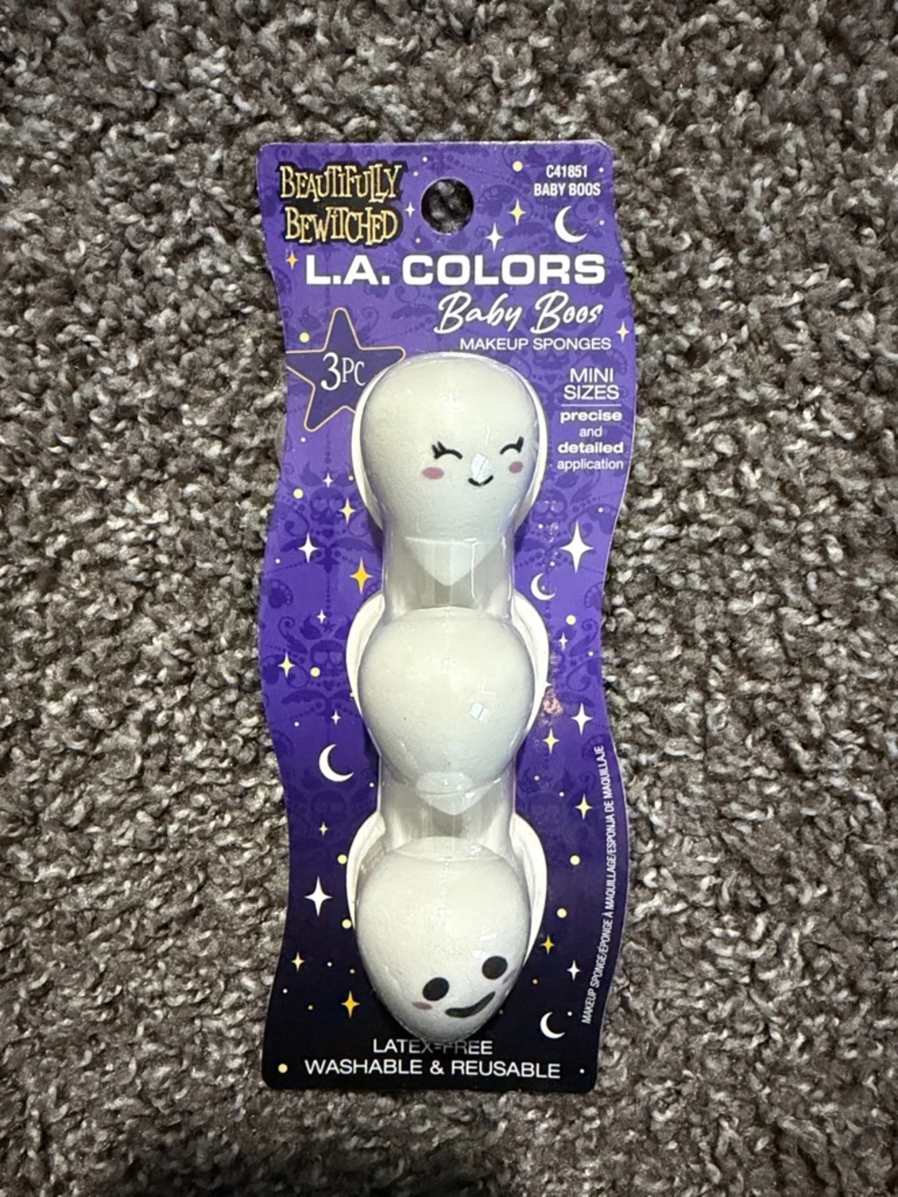 L.A. COLORS x Beautifully Bewitched Baby Boos Ghost Makeup Sponges White (3pc)